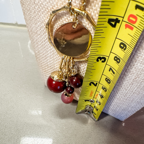 TALBOT'S Women's Pendant Charm Gold Plated Wine Necklace - Picture 3 of 5